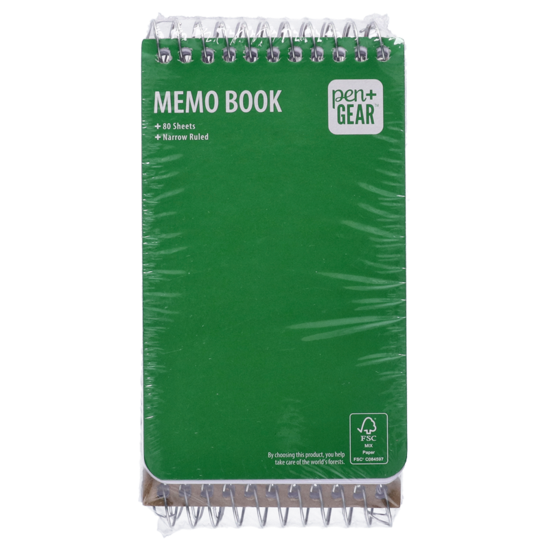 4 Pack Spiral Bound Ruled Memo Books 3 x 5 Inches - College & Office Supplies