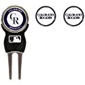 Colorado Rockies Divot Tool Gift Set - 4 Balls & Removable Ball Marker