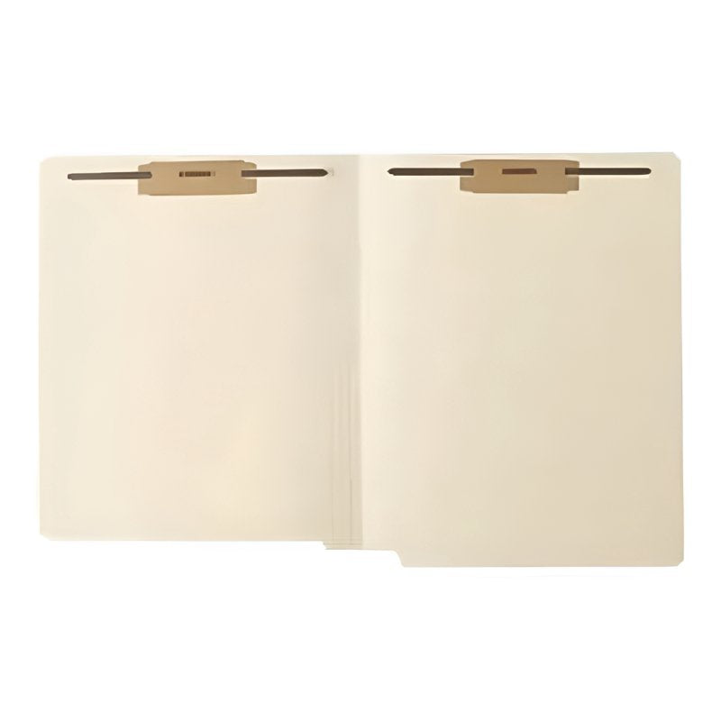 Heavy-Duty Manila End Tab File Folders with Fasteners - Letter Size, 50 Pack