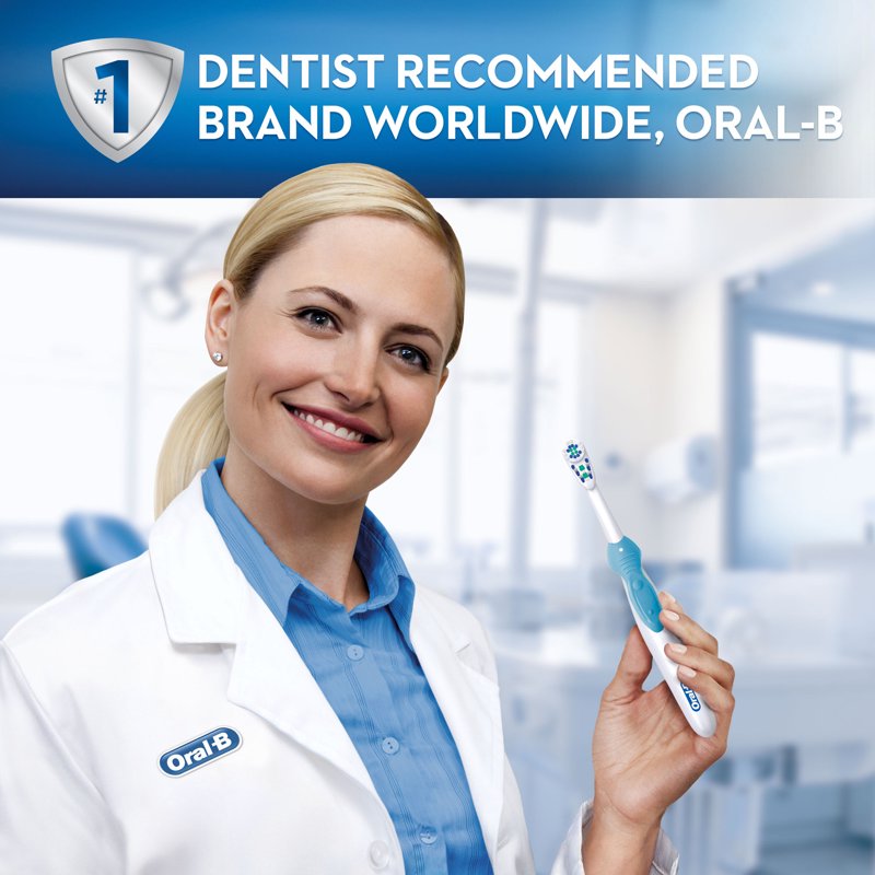 (2 Pack) Oral-B Deep Clean Replacement Toothbrush Heads - Compatible with Battery-Powered Electric Toothbrushes