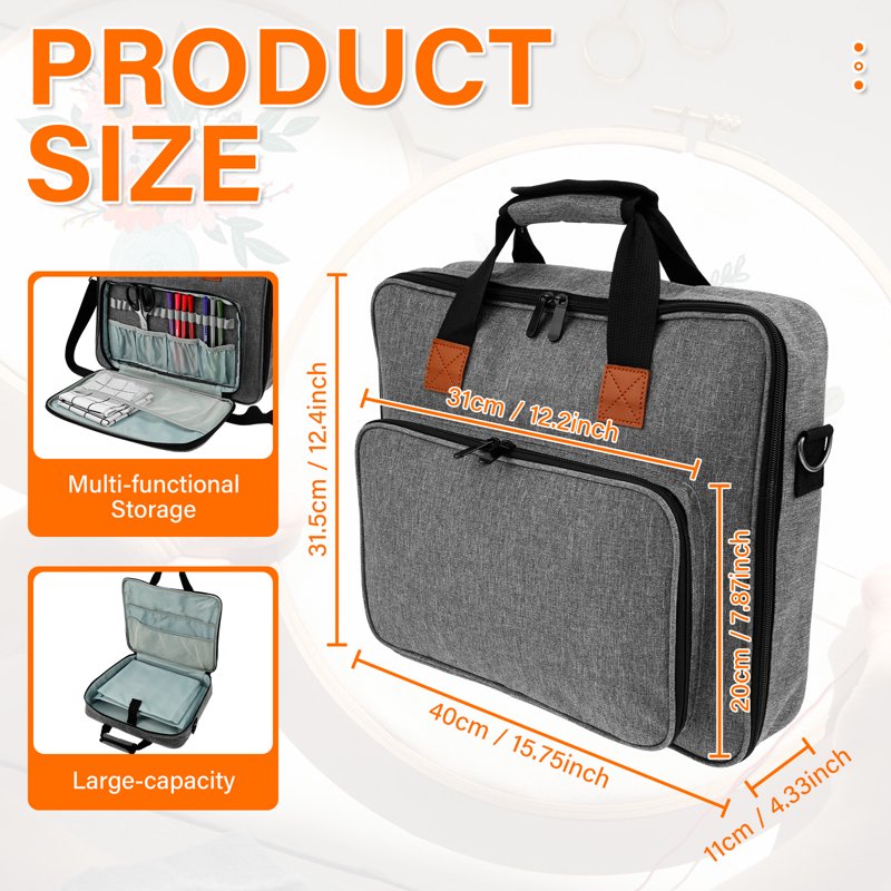 Embroidery Floss Organizer Bag with Multiple Pockets - Portable Sewing & Cross Stitch Storage