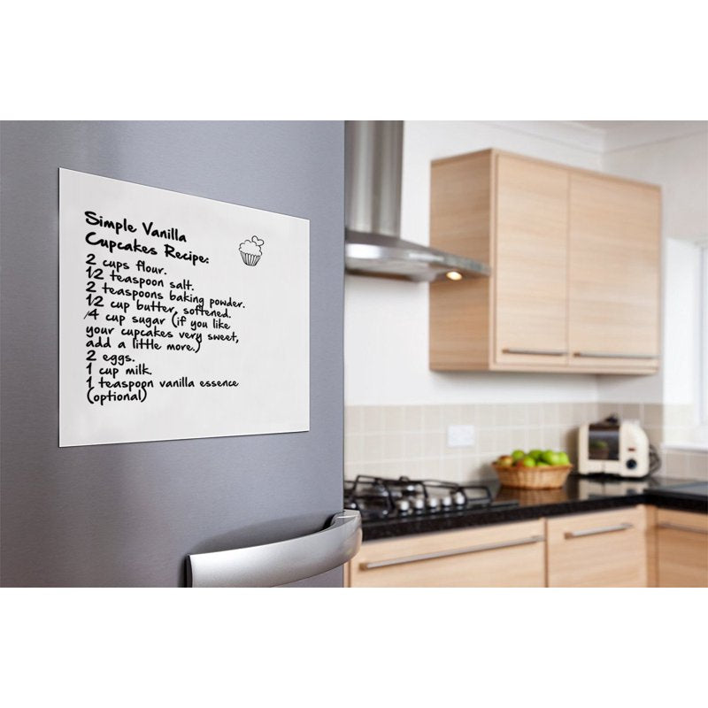 Flexible Dry Erase Magnetic Roll - White Write & Wipe Surface, Custom Sizes