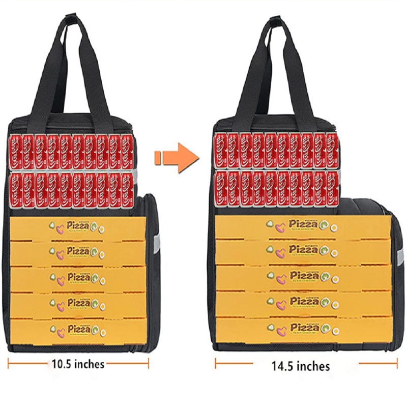 Insulated Food Delivery Backpack with Expandable Design & Leakproof Waterproof Material