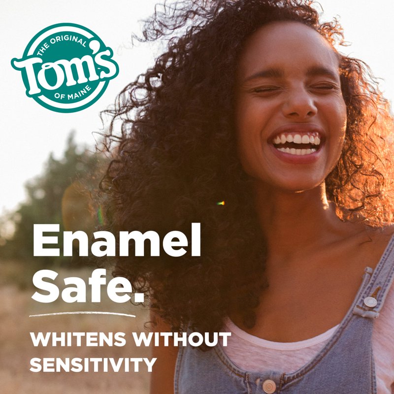 Whiten Plus Deep Clean Toothpaste with Fluoride, Peppermint - 4.0 oz (Peppermint) Tom’s of Maine