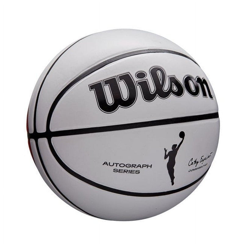 Wilson WNBA Autograph Basketball - 28.5 Inch White & Orange Display Trophy Ball