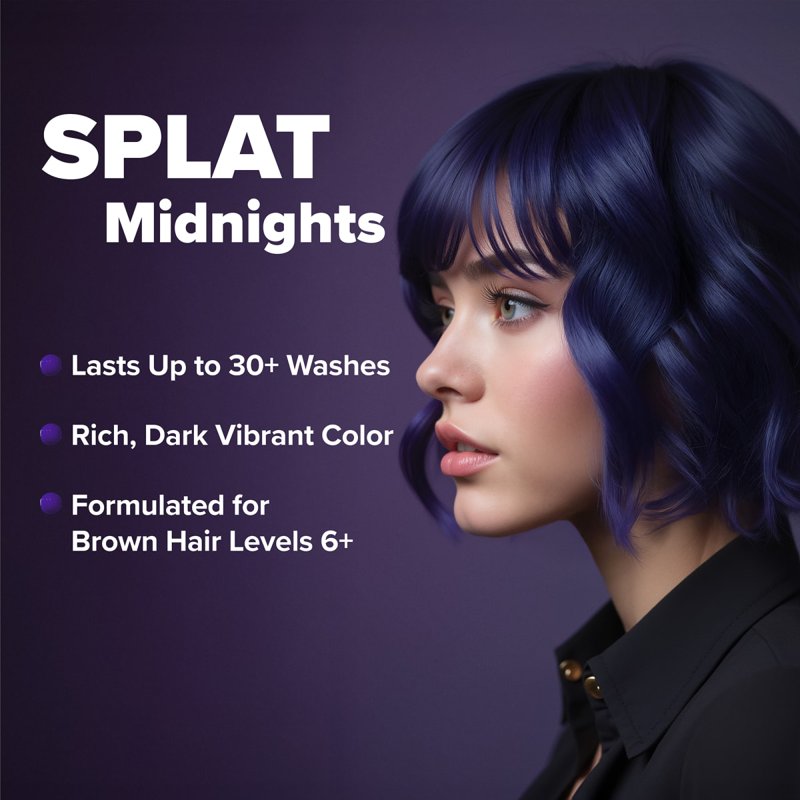 Semi-Permanent Hair Dye Kit for Brunettes - Vibrant Purple Color, Vegan & No Bleach Needed