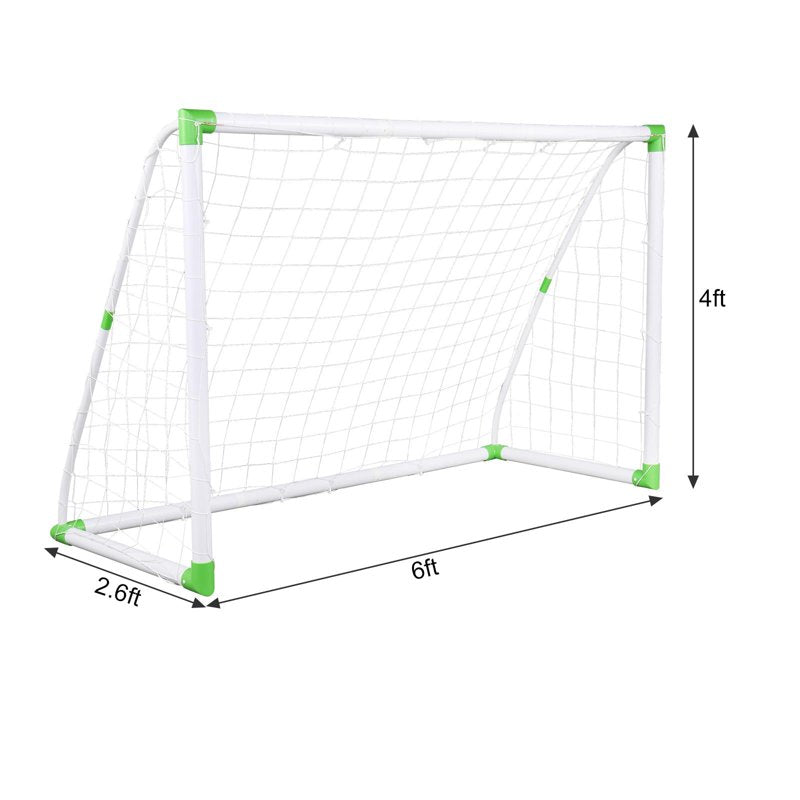 6' x 4' Soccer Goal Training Set with Net and Ground Nails