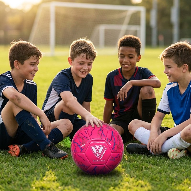 Vizari Zodiac Soccer Ball - Size 4, Pink - Durable Waterproof Synthetic Leather