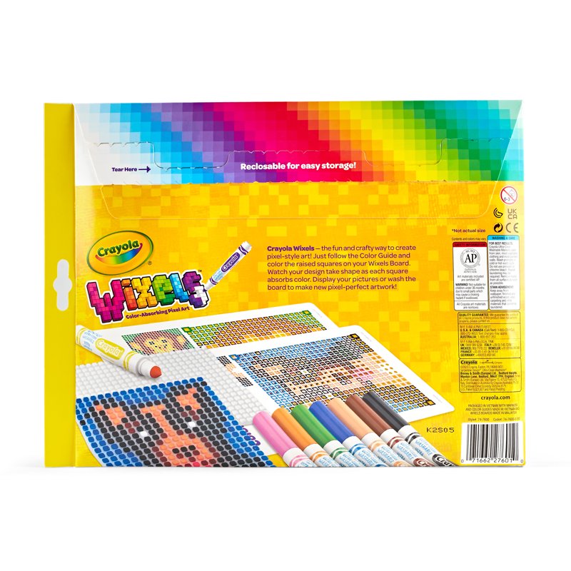 Kids Pixel Art Coloring Kit with Wixel Panels & Markers - Creative Art Set for Children