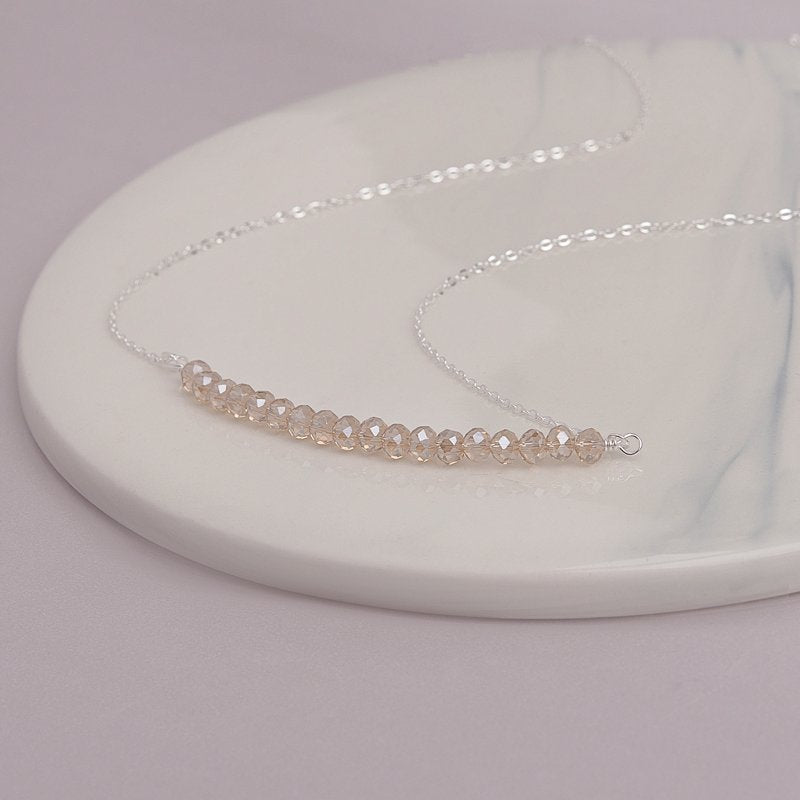 925 Sterling Silver Beads Necklace for 18th Birthday Gift for Girls - Customizable Name