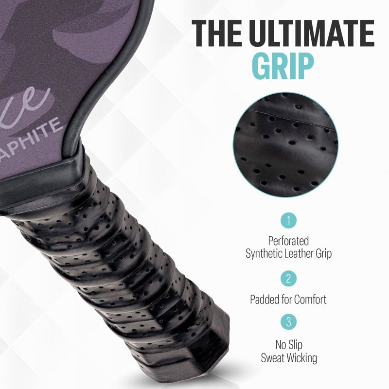 Palms-O-Aces Dark Camo Lightweight Graphite Pickleball Paddle