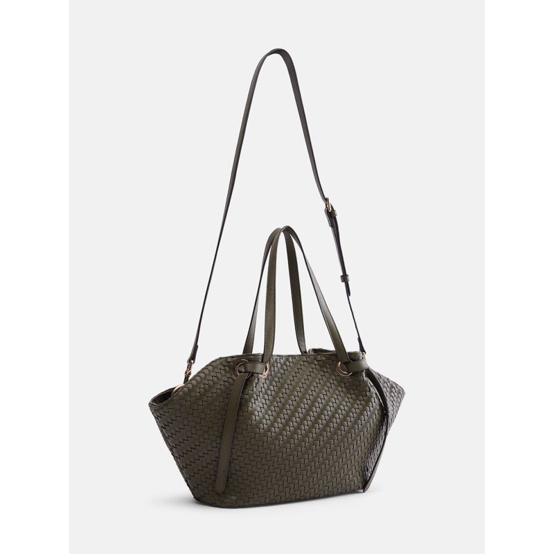 Women’s Mini Clam Tote Bag - Stylish Woven Design, Multiple Colors