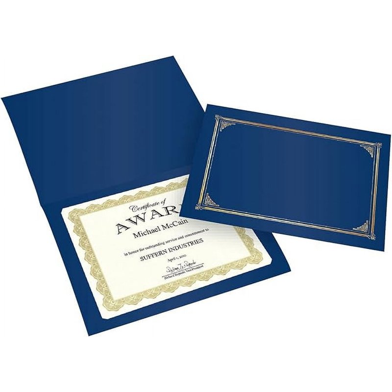 Document Covers for Certificates & Photos - 12.5 x 9.75 Inches, Pack of 25