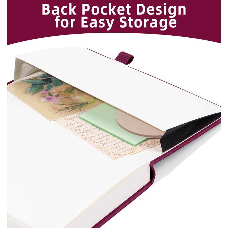 A5 Leather Journal Notebook with 365 Pages - Hardcover Daily Writing Planner