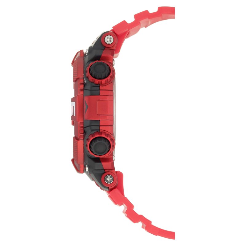 Men's Red Sport Wristwatch with Water-Resistant Silicone Band