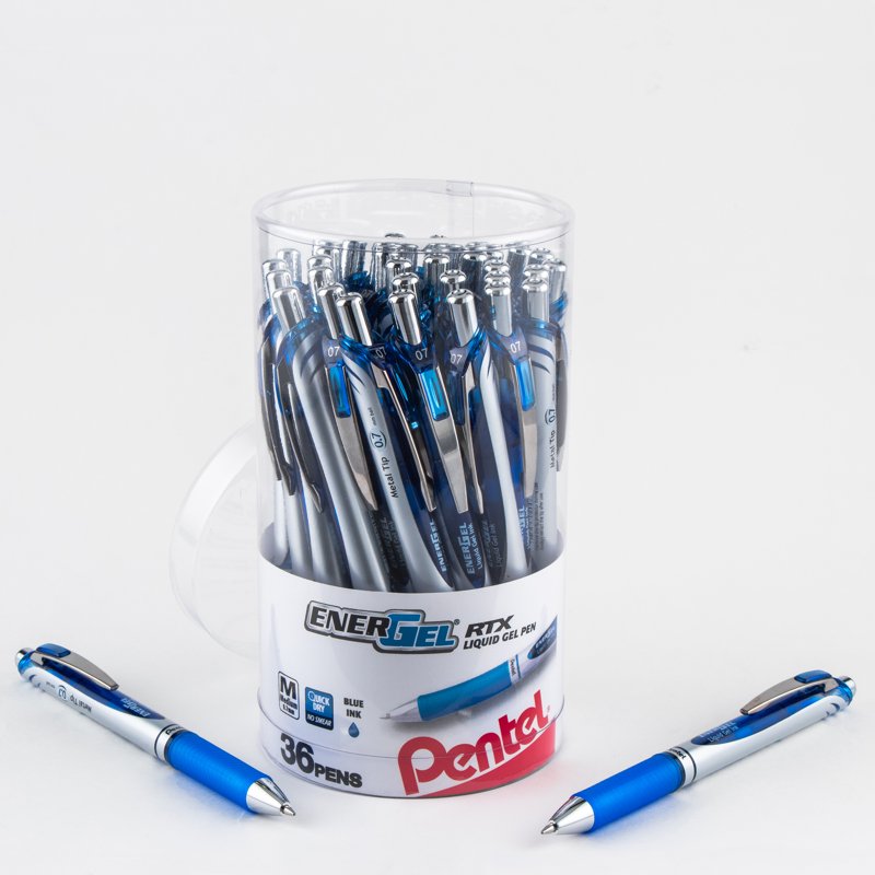 Gel Pen 36 Pack - Medium 0.7mm Blue Ink, Smooth Liquid Gel Writing