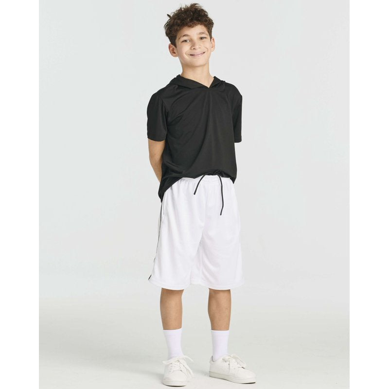 Youth Boys' Athletic Basketball Shorts with Pockets - Activewear for Ages 4-18