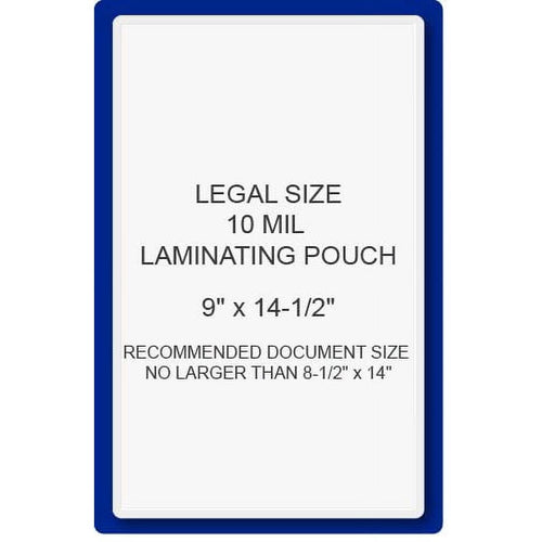 10 Mil Thermal Laminating Pouches 9x14.5 Inches - Pack of 50 for Documents & Photos