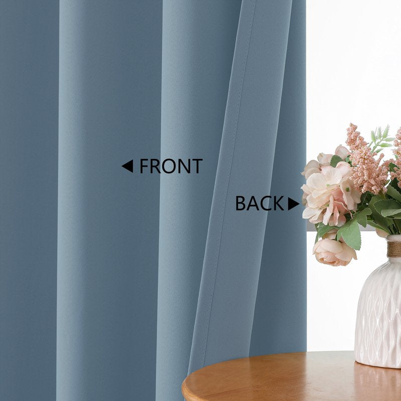 Aether 40x72 Mineral Blackout Curtains - 2 Panels, 72 Inch, Thermal Drapes for French / Sliding Glass Door - 40" W x 72" L