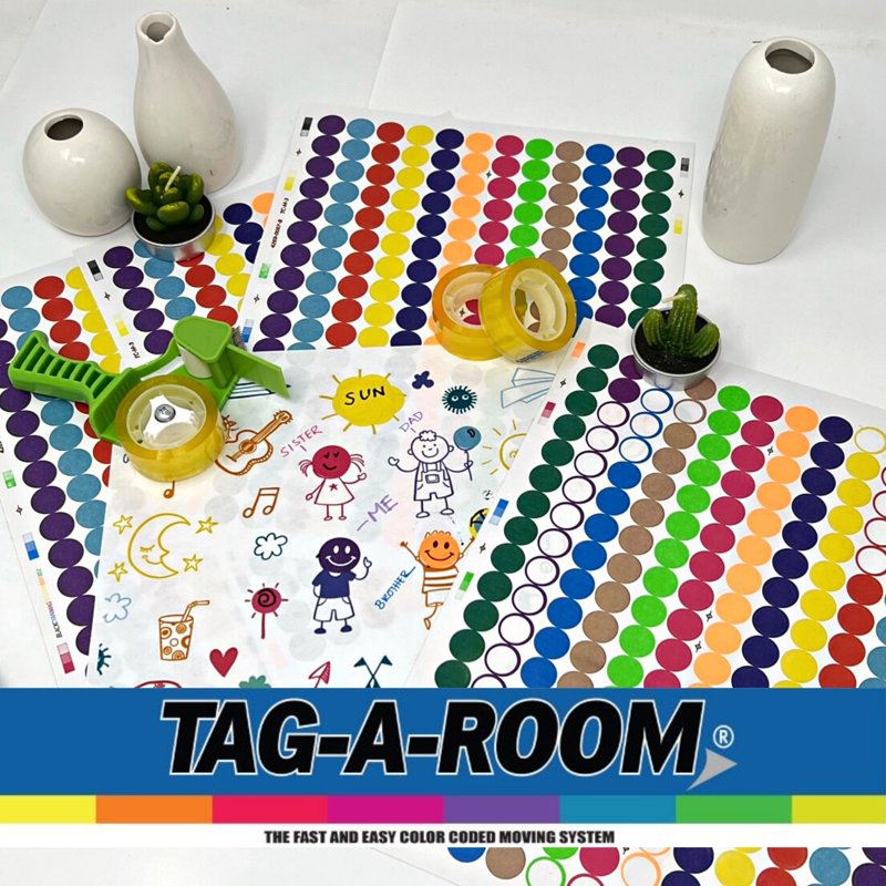 1/2 Inch Color Dot Sticker Labels - 1020 Pack for Office & Organization