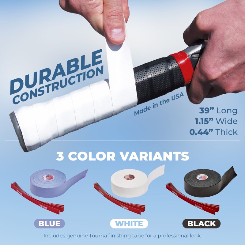 Tennis Overgrip 30-Pack - Extra Tacky, Blue, Sweat-Absorbing, Durable, for Rackets & Paddles