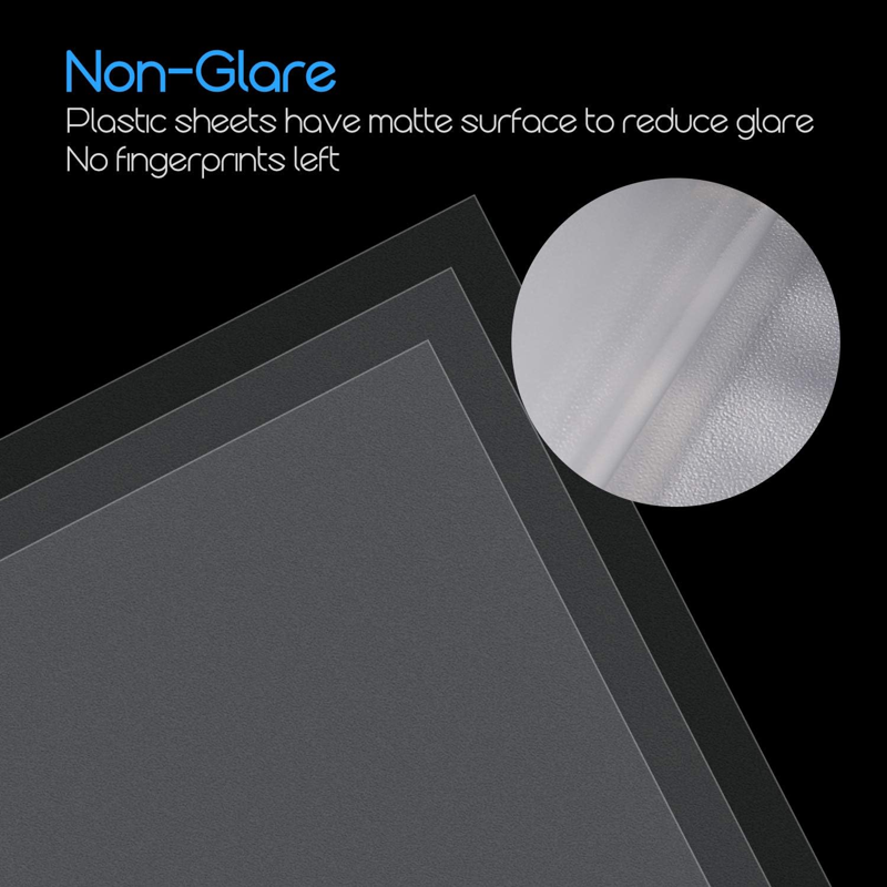 Non-Glare Sheet Protectors 8.5x11 Inch Clear for 3-Ring Binders, 100 Pack