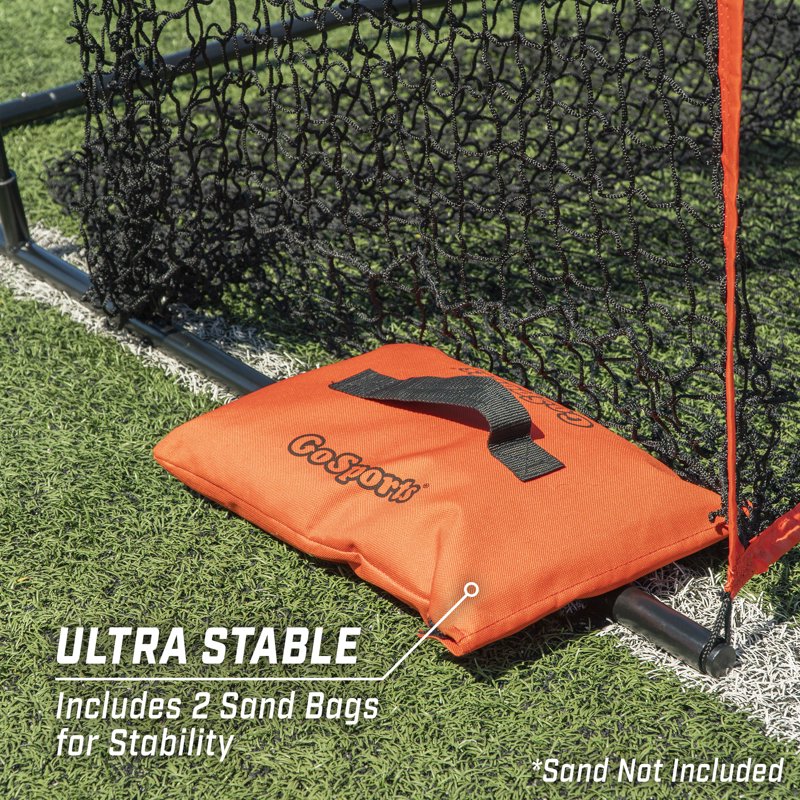 Football Kicking Net 7x4 ft Portable Training Target with Weighted Sand Bag