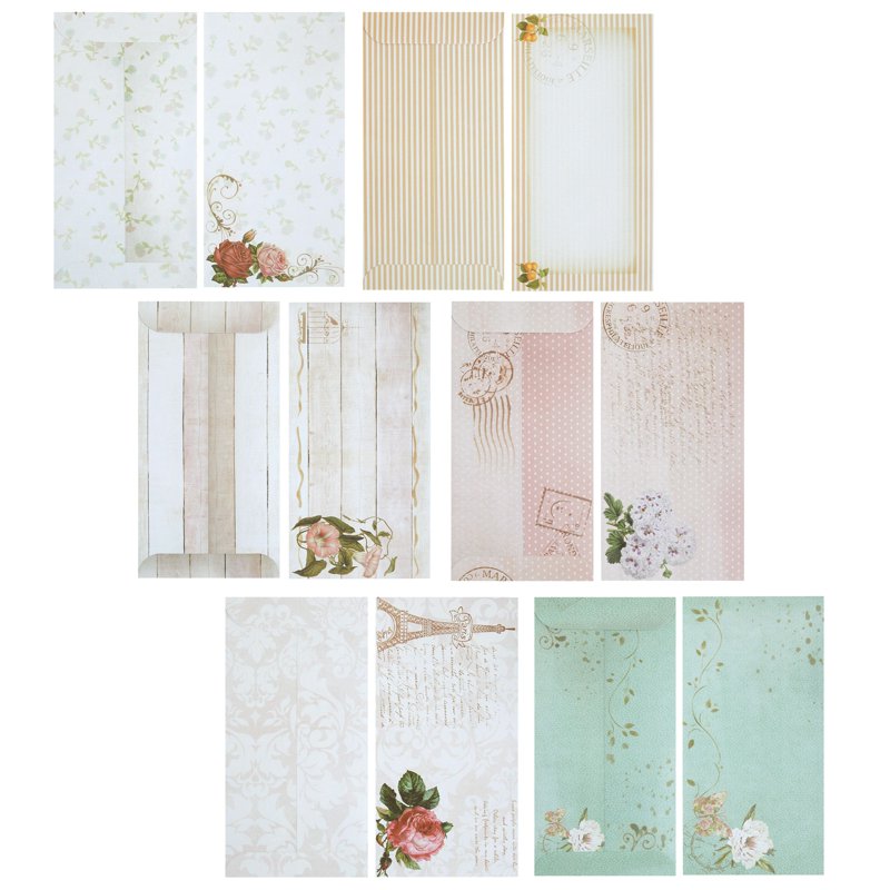 Vintage Gold Border Letter Stationery Set with Envelopes - 60 Sheets & 30 Envelopes, 7.25 x 10.2 Inches