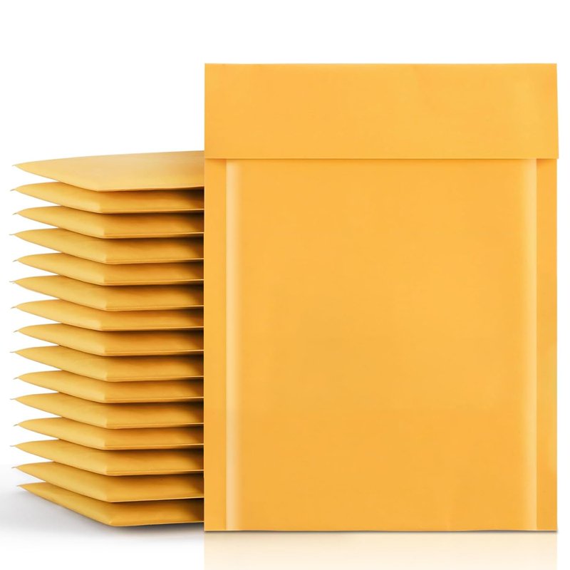 Kraft Bubble Mailers for Shipping - Self-Sealing Envelopes, Water-Resistant Protective Mailers