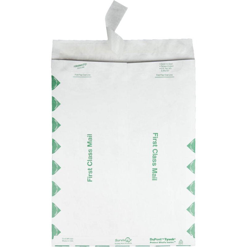 Tyvek USPS First Class Mailer Envelopes 10x13 White 100 Pack - Waterproof & Tear-Resistant