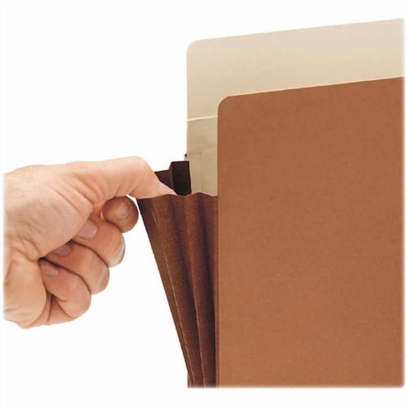 Reinforced Legal File Pocket with Straight End Tab 3.5 Inch Expansion - Redrope
