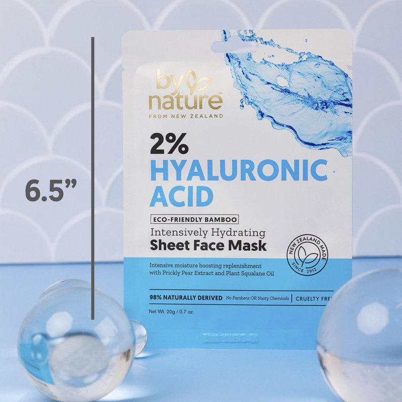 Hydrating Hyaluronic Acid Sheet Face Mask - 3 Pack & Multiple Sizes
