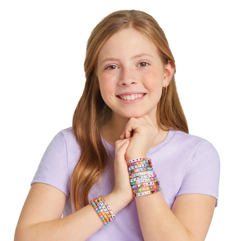 Alphabet Bead Bracelet DIY Kit for Kids - 1008 Assorted Beads & Craft Supplies