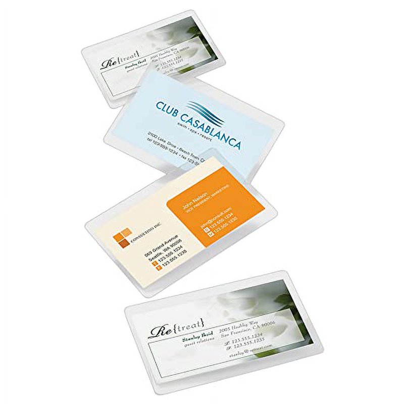 Business Card Laminating Pouches 2.56 x 3.75 Inch Pack of 100 - 5 Mil
