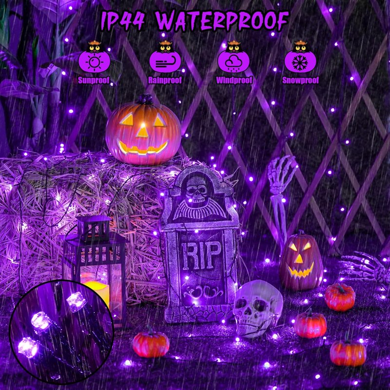 Outdoor Solar String Lights with 8 Modes Waterproof Halloween Decor 400 LEDs