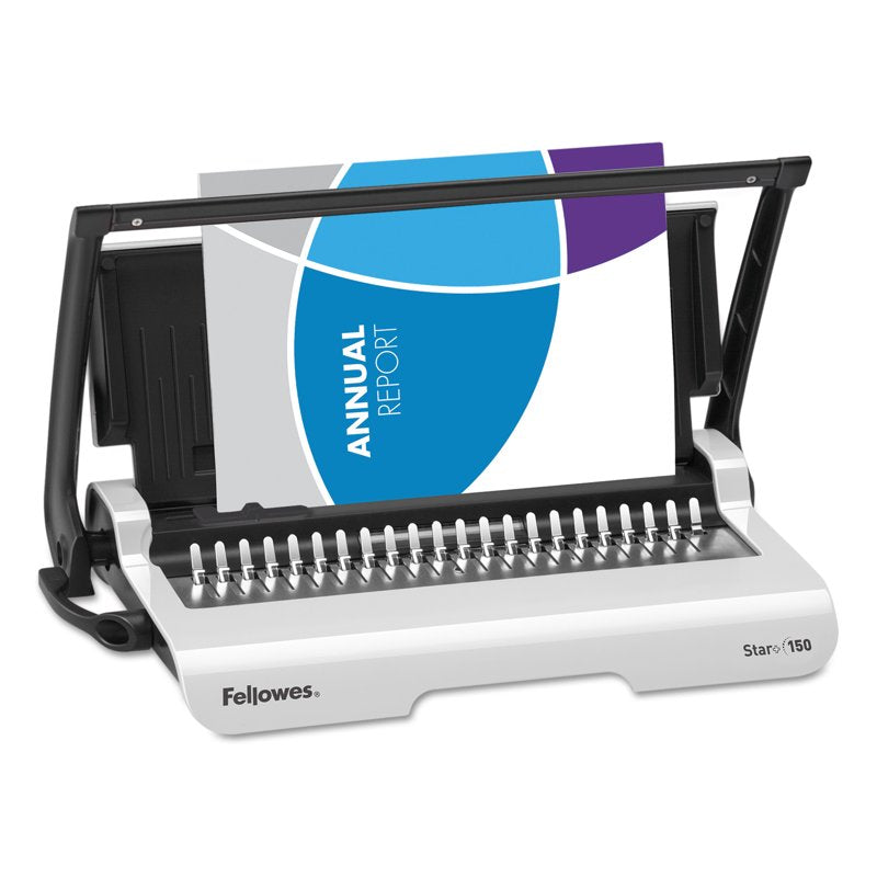 Manual Comb Binding Machine for Small Office, Binds Up to 150 Sheets