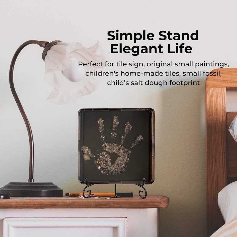 Display Plate Stands 2 Pack - Metal Easel Stands for Decorative Plates & Photos