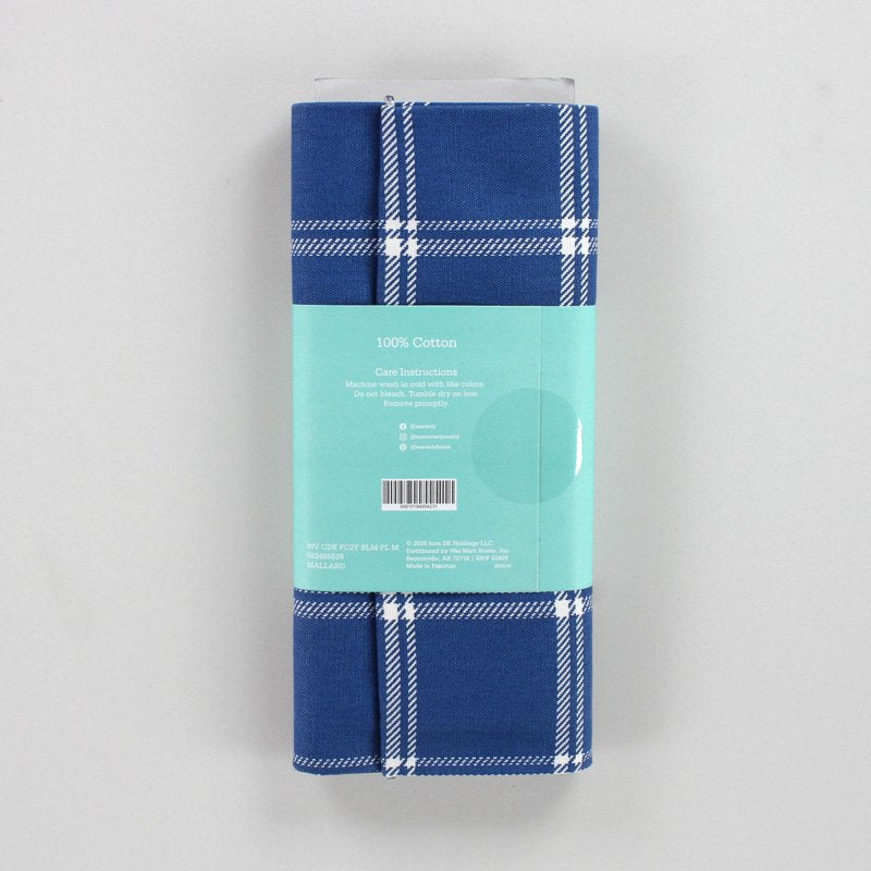 Cotton Plaid Fabric 2 Yards - Blue Home Decor & Sewing Material