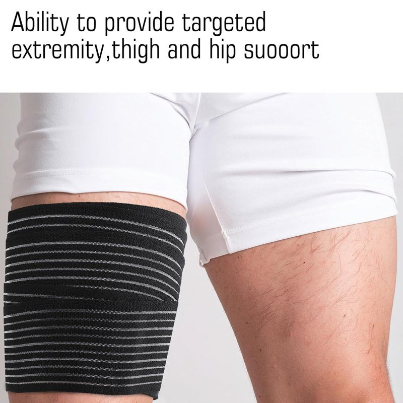 Thigh Compression Sleeve for Varicose Veins & Muscle Support - Adjustable, Breathable Nylon, 70.86 Inch