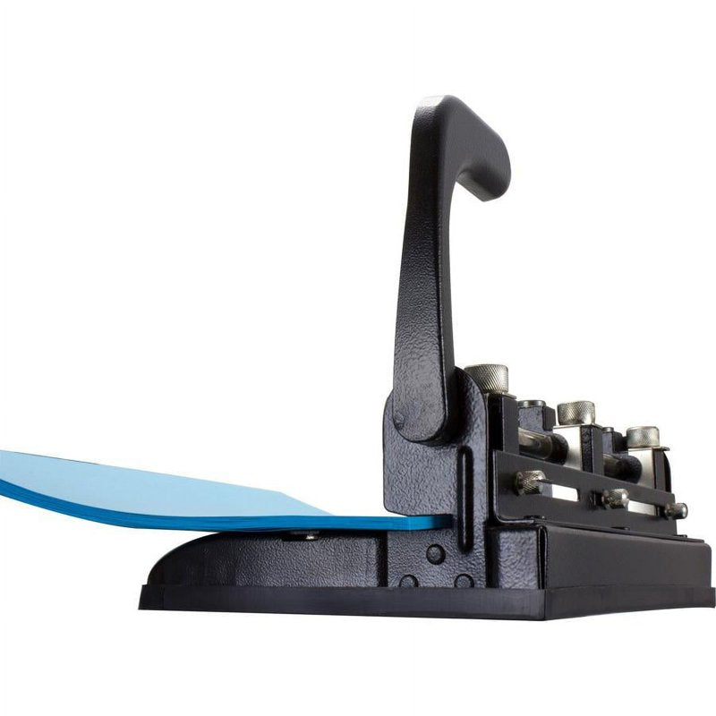 Adjustable 2/3-Hole Punch, 32 Sheet Capacity, Ergonomic Paper Punch with Guide & Chip Tray
