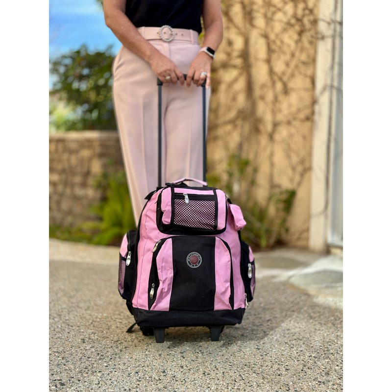 22-Inch Travel Rolling Backpack Airline Approved Durable Polyester Organizer