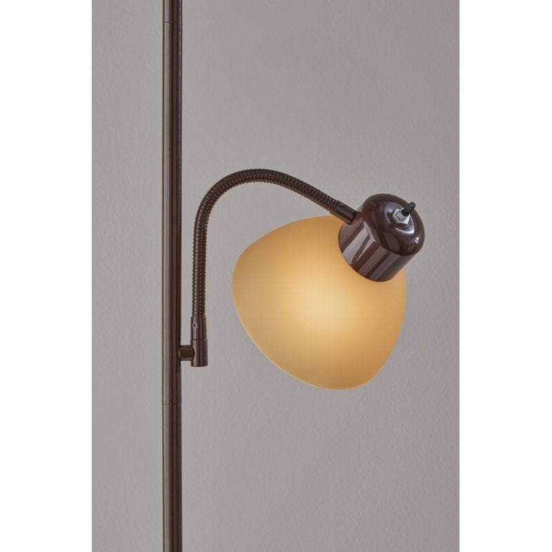 72 Inch Modern Floor Lamp with Reading Light - Adjustable Uplight and Task Light