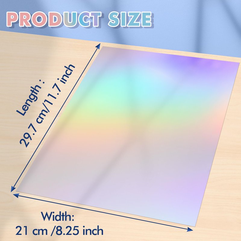 Rainbow Holographic Self-Adhesive Laminating Sheets A4 - 20 or 60 Sheets