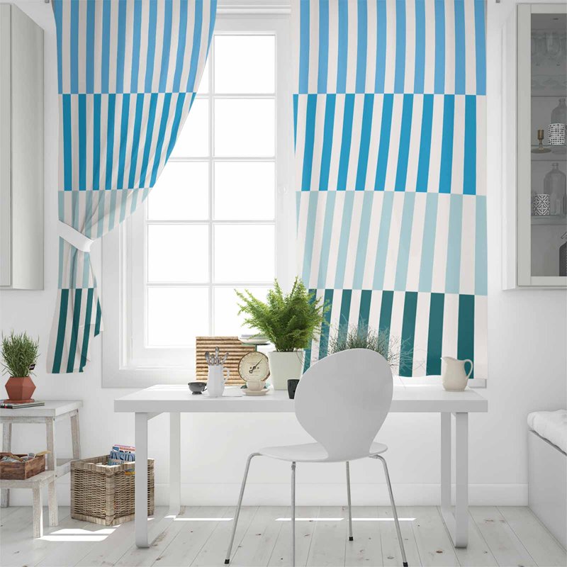 Blackout Curtains for Bedroom and Living Room - Thermal Insulated Vertical Striped Drapes 42x54 Set