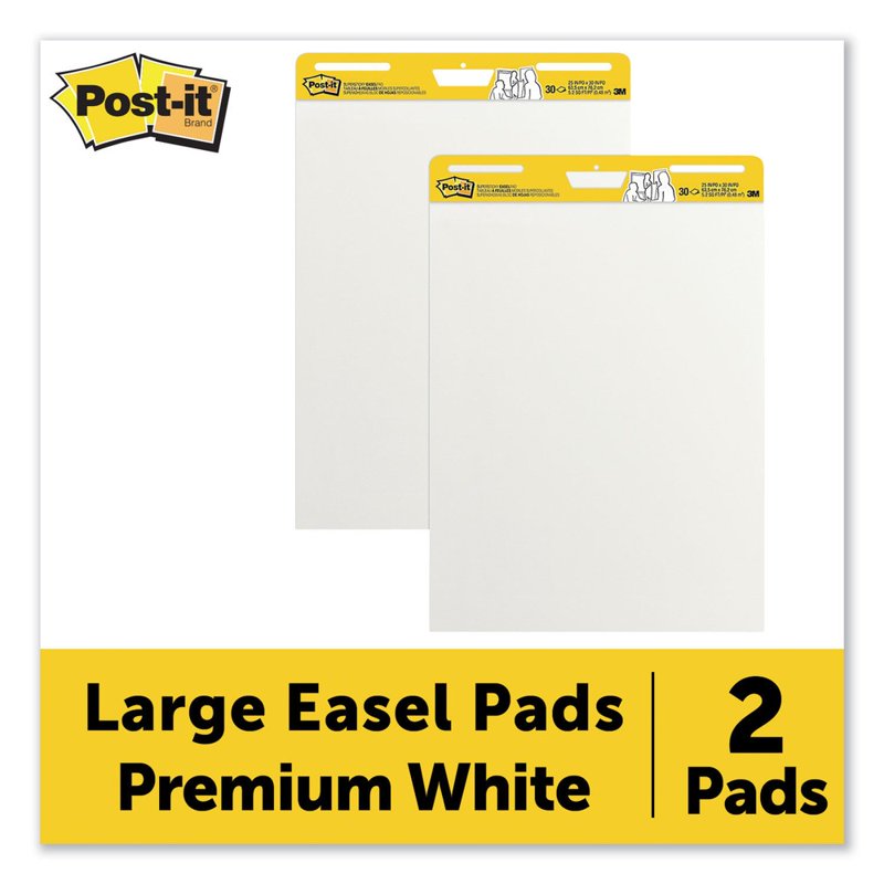 Large Sticky Easel Pad 25x30 Inches - 30 Sheets, 4 Pack, Repositionable Flip Chart Paper for Presentations