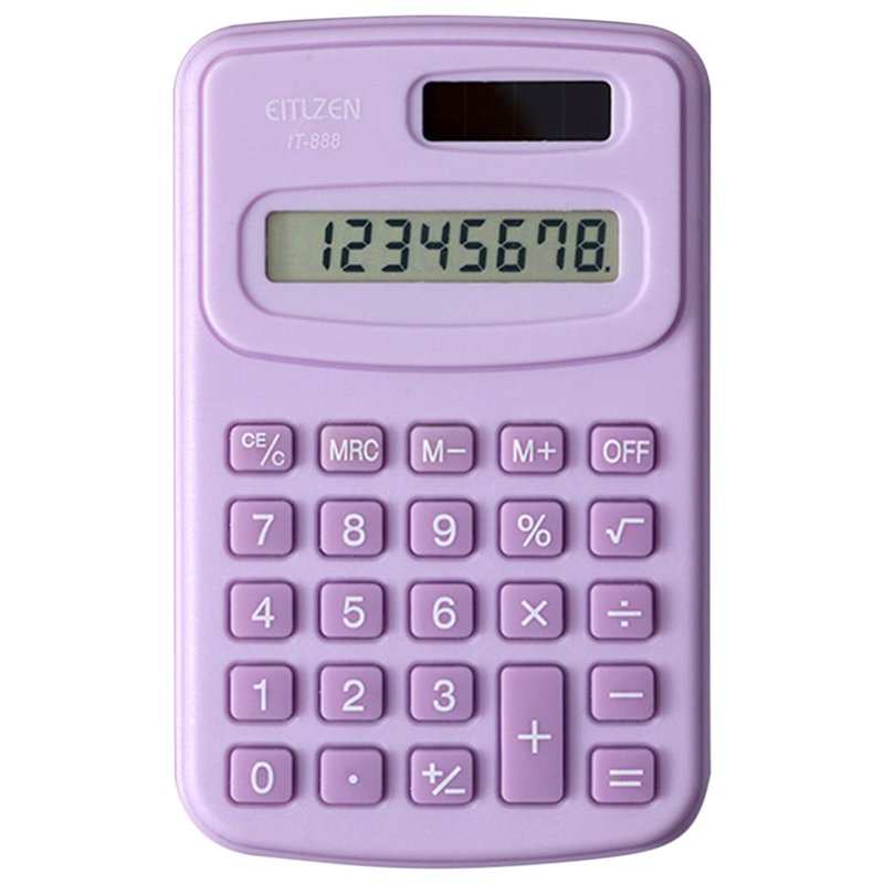Pink 8-Digit Desktop Calculator for Home Office School Portable Handheld