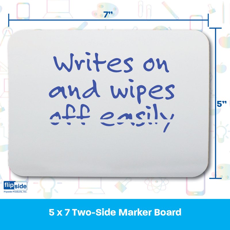 24 Pack 5x7 Inch Double-Sided Dry Erase White Boards for Classroom & Home Use