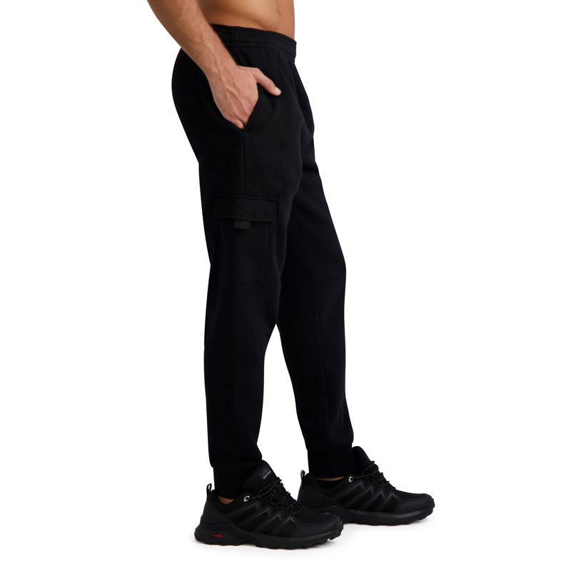 Men's Fleece Cargo Pants with Pockets - Athletic Joggers for Activewear