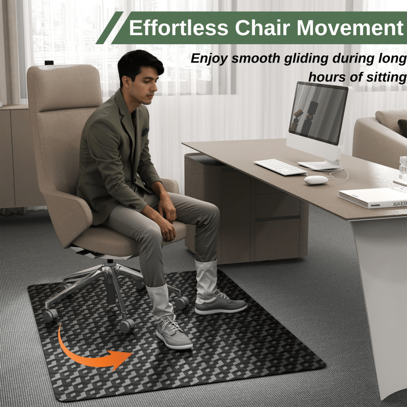 Office Chair Mat for Carpet Floors 35x47 Inches Non-Slip PVC Protector