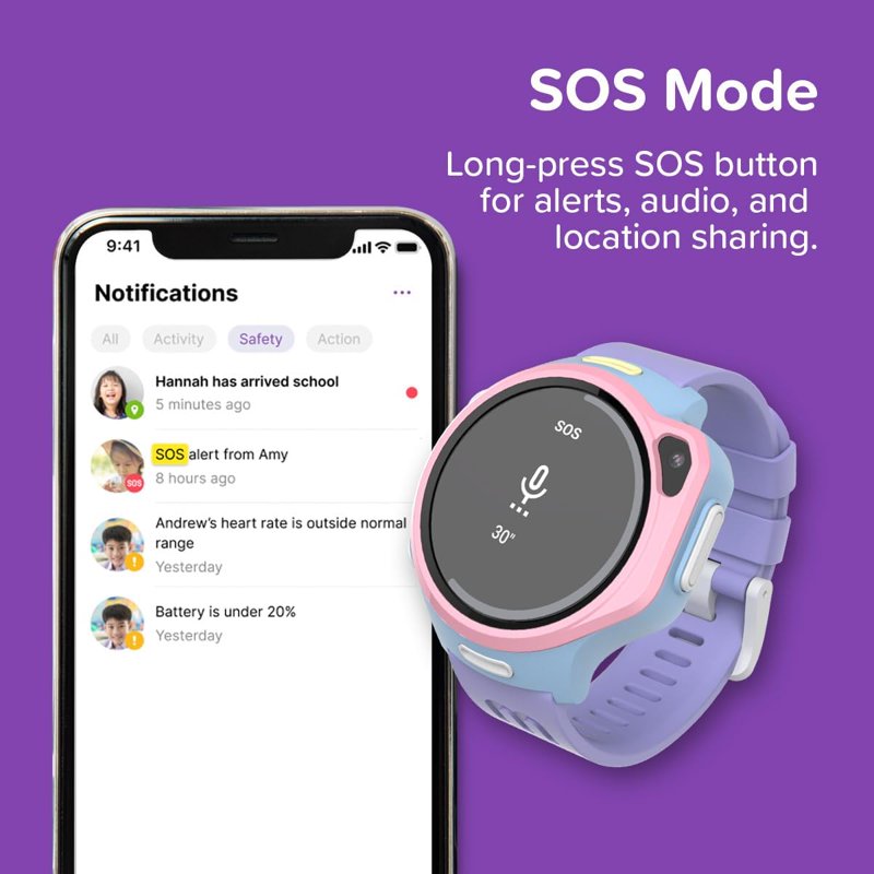 Kids Smartwatch Phone with GPS & Video Call - Water-Resistant Safety Wearable for Ages 5-12